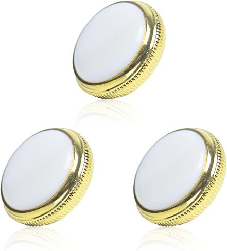 CashBeat Copper Trumpet Valve Caps Finger Buttons Gold Abalone shell | Copper construction, 4mm thread 0.7mm pitch, 3-pack, fits standard trumpets, finger button replacement in Kuwait