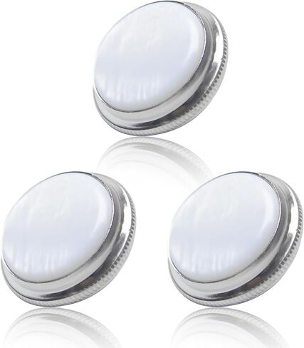 CashBeat Copper Trumpet Valve Caps Finger Buttons Gold Abalone shell | Copper construction, 4mm thread 0.7mm pitch, 3-pack, fits standard trumpets, finger button replacement in Kuwait