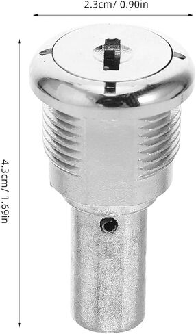ERINGOGO Gumball Machine Lock Replacement Set with 4 Keys Anti-Theft Screw Lock for Candy Vending Snack Soda Dispensers Secure Top Lid Universal Fit 1.69X0.90X0.90In in Kuwait