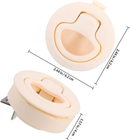 KALLORY Nylon Round Hatch Latch Pull Ring for Boat and Rv, Reliable Spring Loaded Slam Lock, Easy Installation Cabinet and Secure Bars Locking Hardware in Beige in Kuwait
