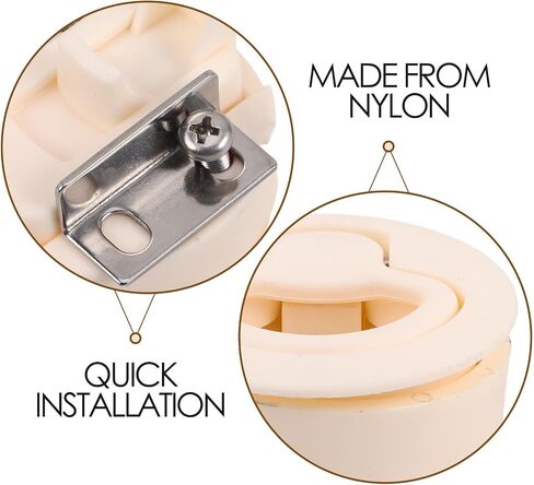 KALLORY Nylon Round Hatch Latch Pull Ring for Boat and Rv, Reliable Spring Loaded Slam Lock, Easy Installation Cabinet and Secure Bars Locking Hardware in Beige in Kuwait