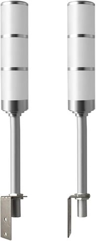 1 قطعة الألومنيوم الصناعية متعدد الطبقات كومة ضوء 3 طبقة L قضيب LED إشارة برج إنذار الحذر ضوء السلامة للآلة (24 فولت الفضة 2 متر كابل) in Kuwait
