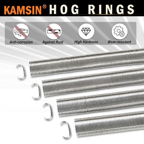 Kamsin SC7 15 Gauge 304 Stainless Steel 3/4-Inch Crown Hog Rings C Rings Staples Hog Ring Staples 1,000/Pack (1,000 PCS(304SS)) in Saudi Arabia