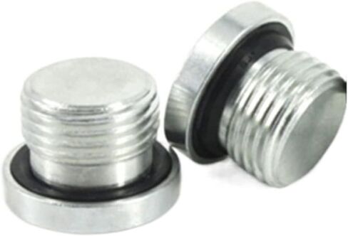 Thread Socket Pipe End Plugs Fitting， Brass Hex Fitting Pack of 2 for M5 and 1/8"-3/4" BSP Threads(BSP1/8) in Kuwait