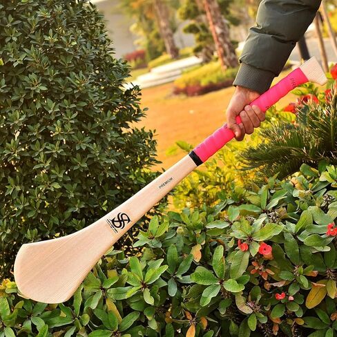 Smart and Sharp Premium Quality Ash Wood Hurling Stick 20 inches (Pink Handle) (Adult, Smart and Sharp Sports Inc.) (Include Cover) (Pink, Wood) in Kuwait