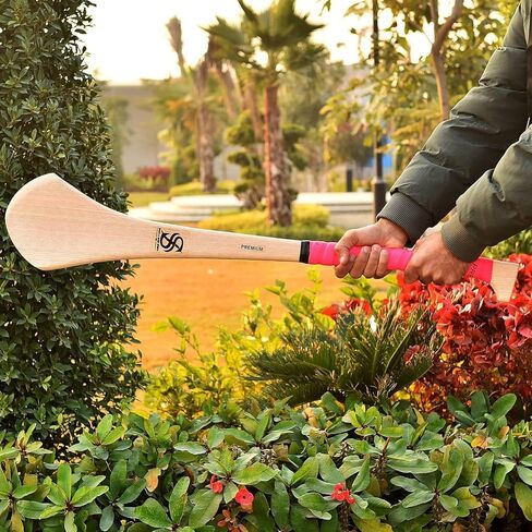 Smart and Sharp Premium Quality Ash Wood Hurling Stick 20 inches (Pink Handle) (Adult, Smart and Sharp Sports Inc.) (Include Cover) (Pink, Wood) in Kuwait