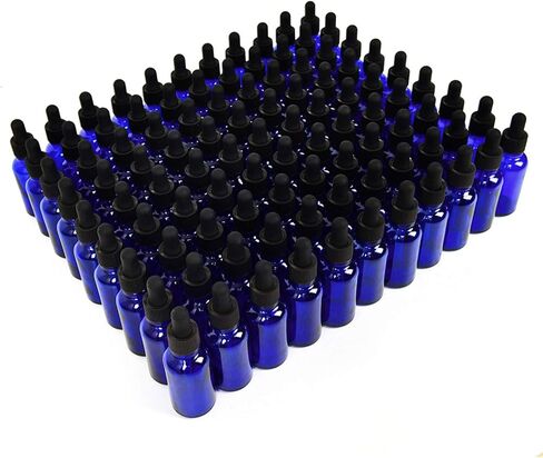 June Fox Glass Dropper Bottle,99 Pack 1oz Blue Glass Bottles (99, Amber) in Kuwait