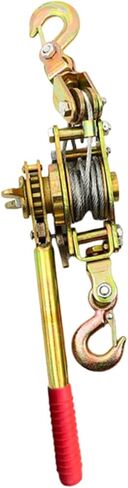 Rope Tensioner Manual Hand Crank Winch Double Hook Cable Puller Carbon Steel Construction Gear System Easy Suitable for Automotive, 1 Ton in Kuwait