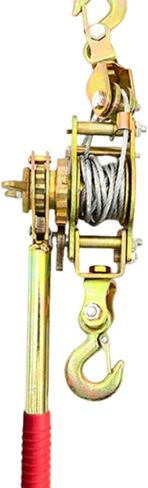 Rope Tensioner Manual Hand Crank Winch Double Hook Cable Puller Carbon Steel Construction Gear System Easy Suitable for Automotive, 1 Ton in Saudi Arabia