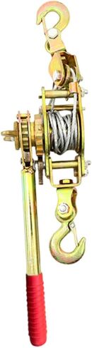 Rope Tensioner Manual Hand Crank Winch Double Hook Cable Puller Carbon Steel Construction Gear System Easy Suitable for Automotive, 1 Ton in Saudi Arabia