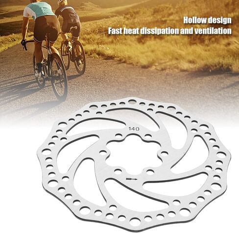 140mm Bike Disc Brake Rotor, Lightweight Steel Hollow Design Bicycle Brake Disc for Replacement Riding, Diameter 140mm in Kuwait