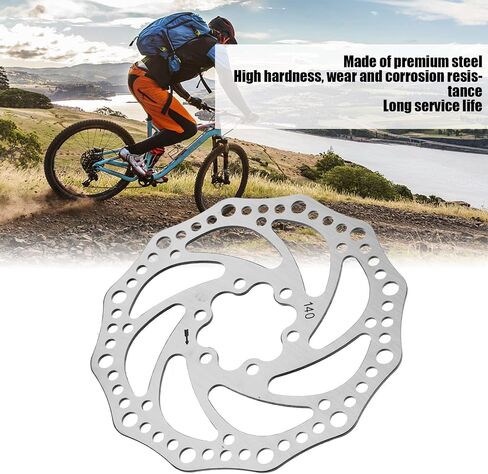 140mm Bike Disc Brake Rotor, Lightweight Steel Hollow Design Bicycle Brake Disc for Replacement Riding, Diameter 140mm in Kuwait