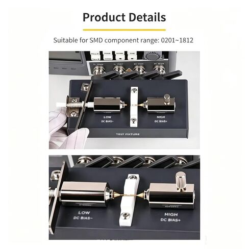 Adjustable Digital Bridge Test Fixture, Frequency Range DC-30MHz | LCR/RCL Chip Capacitance Tester, High Precision, for SMT/SMD Components Tester Multi-Meter in Kuwait