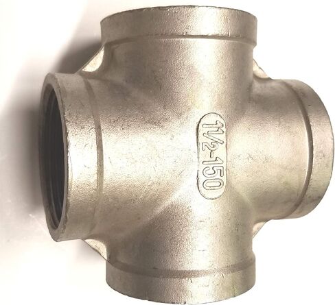 TIB غير القابل للصدأ 4 Way Cross Tee 1 1/2 "Npt Pipe أنثى مقرنة CAST Class 150 in Kuwait