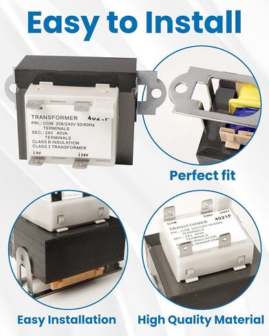 Klarlight 240V to 24V Transformer 0130M00138S, Compatible with Goodman Amana Trane 40VA Furnace Transformer Primary 208/240V Secondary 24V Heater HVAC Replacement Parts Class 2 Control with Foot Mount in Kuwait