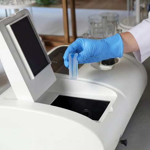 Xuhal 2 Pcs UV Quartz Cuvettes for Spectrometer Standard Quartz Cells - 0.35 ml Double-Sided Polishing Cuvettes with Sealing Cover and 2 Optical Windows, Spectral Range 190-2500 nm, Pathlength 10 mm in Saudi Arabia