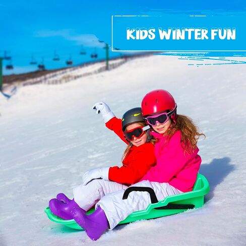 Slippery Racer Downhill Thunder Kids Snow Sled, Green in Kuwait