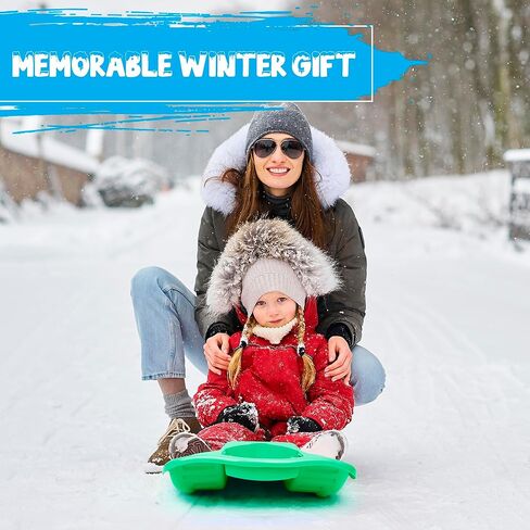 Slippery Racer Downhill Thunder Kids Snow Sled, Green in Kuwait