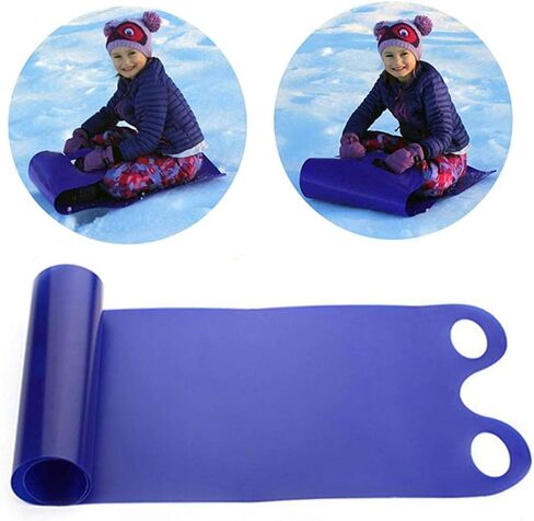 Sand Sled, 53x18in Roll Up Snow Sled, Lightweight Sand Sled for Beach Cart, Snow Rolling Slider, Portable Plastic Sleds for Sand, Blue in Kuwait