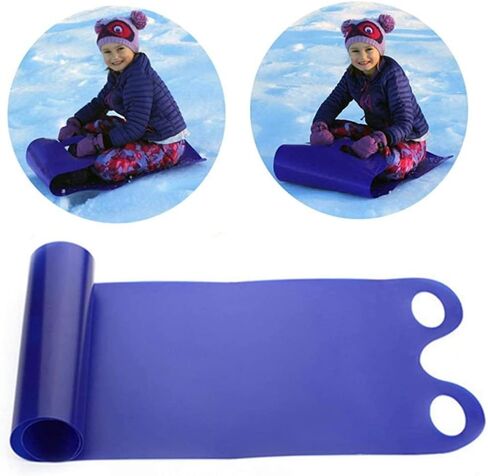 Sand Sled, 53x18in Roll Up Snow Sled, Lightweight Sand Sled for Beach Cart, Snow Rolling Slider, Portable Plastic Sleds for Sand, Blue in Kuwait