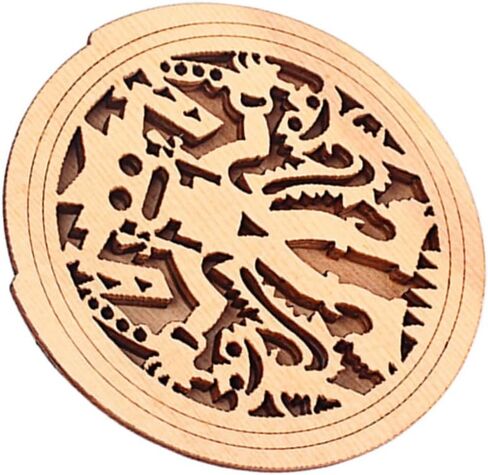 Toddmomy Human Pattern Maple Wood Soundhole Cover for 40 41 Guitars Acoustic Sound Hole Block Feedback Buffer Wooden Guitar Soundhole Silencer in Kuwait