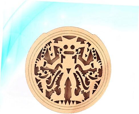 Toddmomy Human Pattern Maple Wood Soundhole Cover for 40 41 Guitars Acoustic Sound Hole Block Feedback Buffer Wooden Guitar Soundhole Silencer in Kuwait