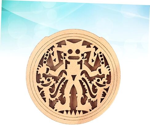 Toddmomy Human Pattern Maple Wood Soundhole Cover for 40 41 Guitars Acoustic Sound Hole Block Feedback Buffer Wooden Guitar Soundhole Silencer in Kuwait