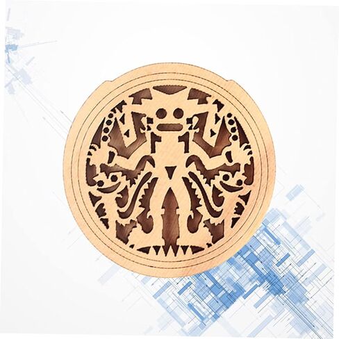 Toddmomy Human Pattern Maple Wood Soundhole Cover for 40 41 Guitars Acoustic Sound Hole Block Feedback Buffer Wooden Guitar Soundhole Silencer in Kuwait