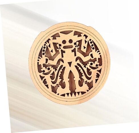 Toddmomy Human Pattern Maple Wood Soundhole Cover for 40 41 Guitars Acoustic Sound Hole Block Feedback Buffer Wooden Guitar Soundhole Silencer in Kuwait