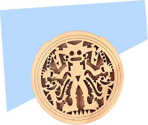 Toddmomy Human Pattern Maple Wood Soundhole Cover for 40 41 Guitars Acoustic Sound Hole Block Feedback Buffer Wooden Guitar Soundhole Silencer in Kuwait