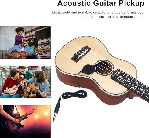 Practical ClampHolder-on-Pickup Microphone-Piezo for Acoustic Guitar Folk Guitar, Stable in Kuwait