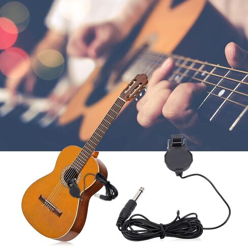 Practical ClampHolder-on-Pickup Microphone-Piezo for Acoustic Guitar Folk Guitar, Stable in Kuwait