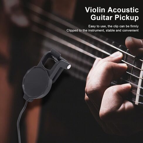 Practical ClampHolder-on-Pickup Microphone-Piezo for Acoustic Guitar Folk Guitar, Stable in Kuwait
