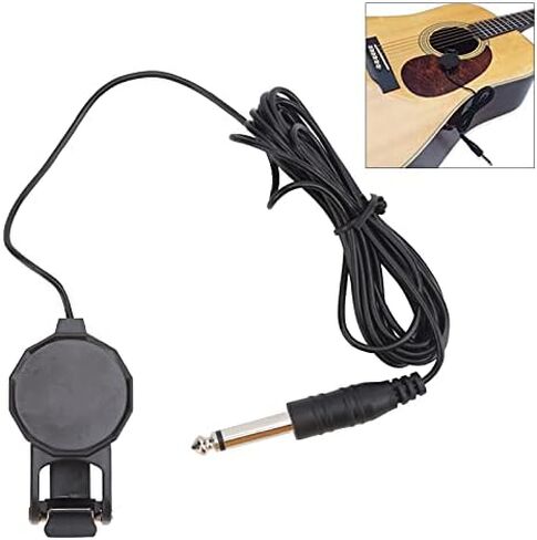 Practical ClampHolder-on-Pickup Microphone-Piezo for Acoustic Guitar Folk Guitar, Stable in Kuwait