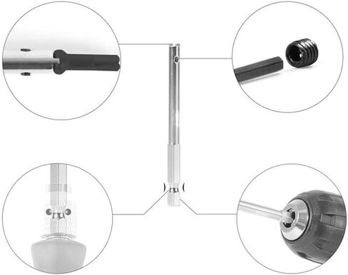 Bike Spoke Nipple Tool – Stainless Steel Hex Wrench & Screwdriver Bit with Circlip for Bicycle Wheel Truing, Road/Mountain Bike Repair Kit in Kuwait