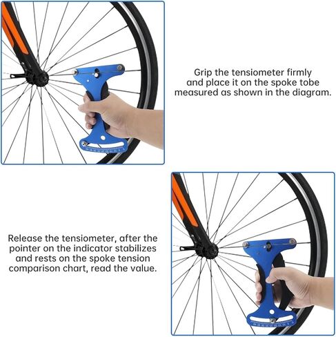 Windance Aluminum Alloy Spoke Tension Meter Tool for Mountain Bikes Bicycles with Tension Conversion Chart, Gauge Caliper, Wheel Group Spoke Measurement Deviation Correction Tool in Kuwait
