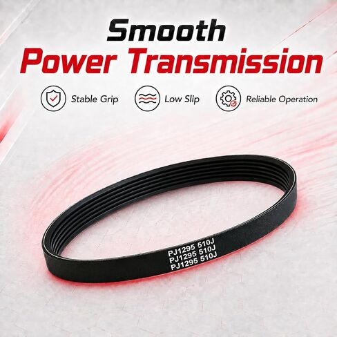 1PC PJ1295 510J 6-Rib V-Belt, Ribbed Drive Belt for Spinning Bike, Treadmill, Exercise Bike & Motor Replacement Parts in Kuwait