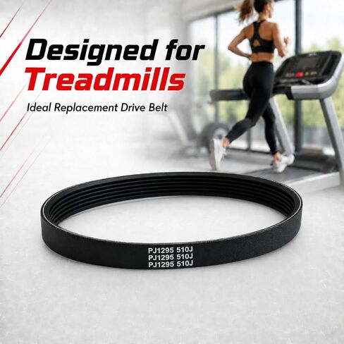 1PC PJ1295 510J 6-Rib V-Belt, Ribbed Drive Belt for Spinning Bike, Treadmill, Exercise Bike & Motor Replacement Parts in Kuwait