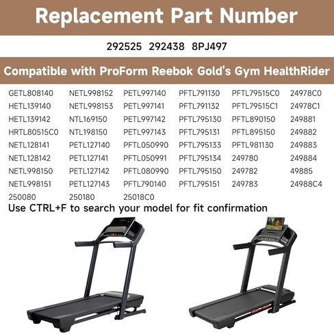 Treadmill Drive Belt Replacement Flexonic Motor Belt Compatible with ProForm Reebok Gold's Gym HealthRider Replace#: 292525 in Kuwait
