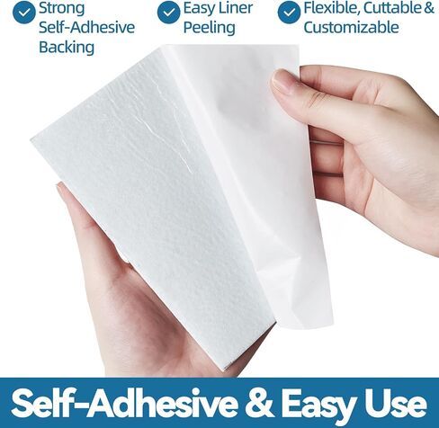 Self-Adhesive Felt Roll, Soft Cuttable Fabric, White Padding Felt, Flexible Multipurpose for Furniture Protection, General Buffering & Support, 1 Roll (90×6×0.24 inch) in Kuwait