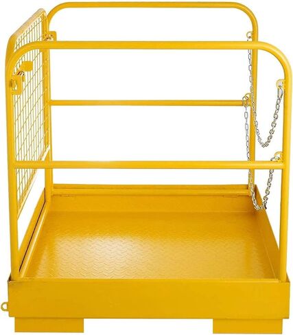 Forklift Safety Cage, 36 x36 Inch Heavy Duty Forklift Man Basket,1150lbs Capacity Forklift Work Platform w/Chains Provide Safety for Most Aerial Work in Kuwait