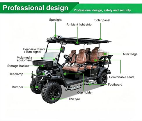 Golf Carts for Sale Foldable Mini Electric Golf Cart Lightweight Utility Sightseeing Vehicle for Backyard Farm Travel Easy Operation in Saudi Arabia