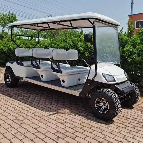 Multi Purpose Electric Golf Cart 6 Wheel Utility Electric Golf Carts for Adults with Storage Box Practical Transport Vehicle for Farm Warehouse Community Work in Kuwait