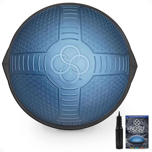 BOSU Nexgen Balance Trainer, Half-Ball Training Equipment, 65 cm Diameter, 300 lb Capacity - Burst-Resistant Stability Exercise Tool w/Non-Slip Base, Includes Hand Pump, Commercial-Grade in Kuwait