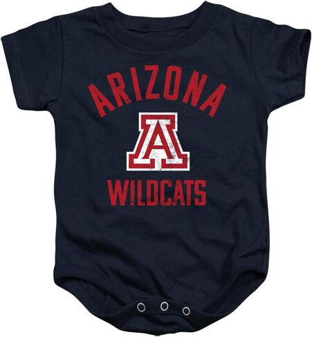 بدلة للأطفال الرضع بشعار Wildcats الرسمي بلون واحد من جامعة أريزونا، مقاس صغير (6 أشهر) للأطفال، مقاس صغير (6 أشهر) in Kuwait