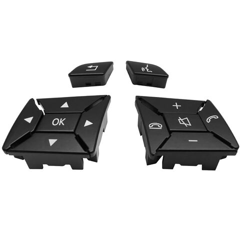 Jaronx متوافق مع أزرار عجلة القيادة Mercedes Benz استبدال A B W246/C Class W204/E W207 W212/GLK X204/CLA W117/CLS W218/SLK SLC W172 ، غطاء زر القيادة ل Mercedes Benz (Black) in Kuwait