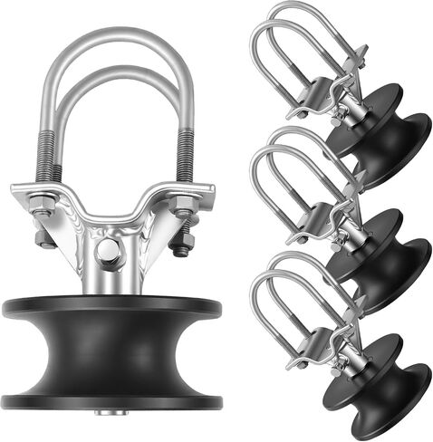 Pack of 4 Cantilever Gate Rollers w/H-Shaped Wheel Groove Heavy Duty Sliding Roller Rolling Hardware Kit Fits 2in Fence Frames 4in Square Post in Kuwait