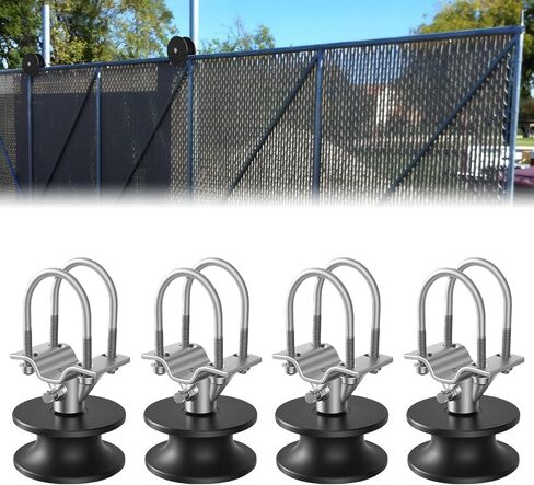 Pack of 4 Cantilever Gate Rollers w/H-Shaped Wheel Groove Heavy Duty Sliding Roller Rolling Hardware Kit Fits 2in Fence Frames 4in Square Post in Kuwait