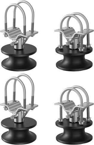 Pack of 4 Cantilever Gate Rollers w/H-Shaped Wheel Groove Heavy Duty Sliding Roller Rolling Hardware Kit Fits 2in Fence Frames 4in Square Post in Kuwait
