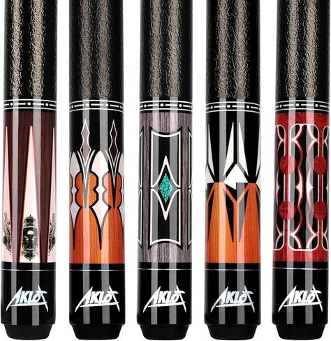 AKLOT Pool Cue Stick 58'', Top-Tier Canadian Maple Pro Billiard Cue 13mm Leather Tip, Anti-Slip Grip, 19oz Pool Stick for Adults/Beginner/Pro Player in Saudi Arabia